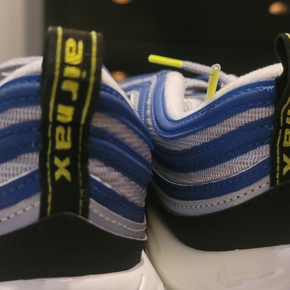 Nike Air Max 97 OGAtlantic Blue Voltage Yellow $100 size 11.5 NEW - Picture 2 of 3